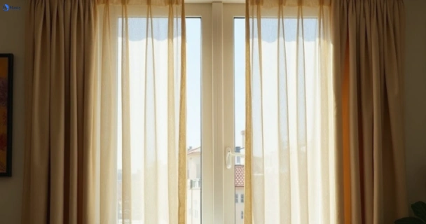 Dusty and dull curtains in glenorie-nsw before steam cleaning